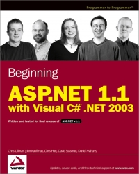 Beginning ASP.NET 1.1 with Visual C# .NET 2003 | Wrox