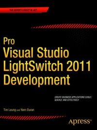 Pro Visual Studio LightSwitch 2011 Development | Apress