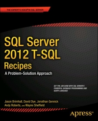 SQL Server 2012 T-SQL Recipes, 3rd Edition | Apress