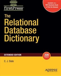 The Relational Database Dictionary, Extended Edition | Apress