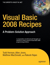 Visual Basic 2008 Recipes | Apress